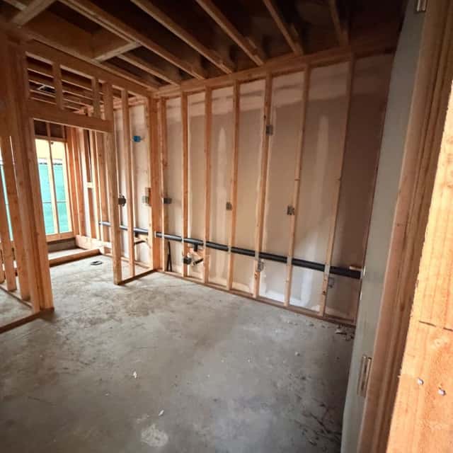 Rough-in electrical wiring through the open wood framing of a remodel — Nebady's Electric Corporation, Palmdale, CA